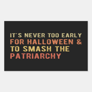 Halloween & Smash The Patriarchy I Rectangular Sticker