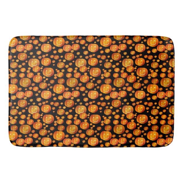Halloween Smilies Bath Mat (Front)