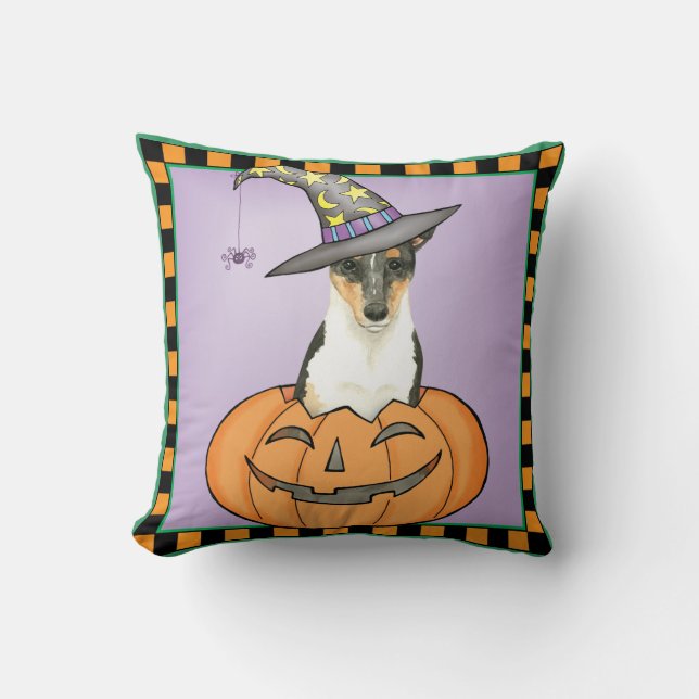 Halloween Smooth Collie Cushion (Front)