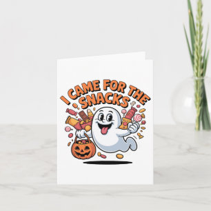 Halloween Snacks Ghost Funny Trick-or-treat Candy  Card