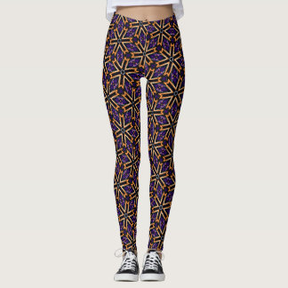 Halloween Snowflake Pattern Leggings