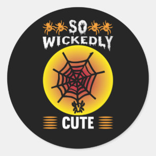 Halloween So Wickedly Cute Birthday Classic Round Sticker