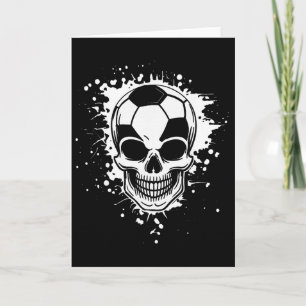 Halloween Soccer Byll Pumpkin Skull Soccer Player Card