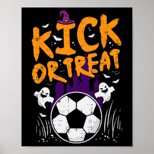 Halloween Soccer Kick Or Treat Footbyll Costume Bo Poster