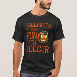 Halloween Soccer Player Ball Pumpkin Team Sport T-Shirt