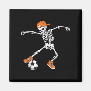 Halloween Soccer Skeleton Football Trick Or Treat  Magnet
