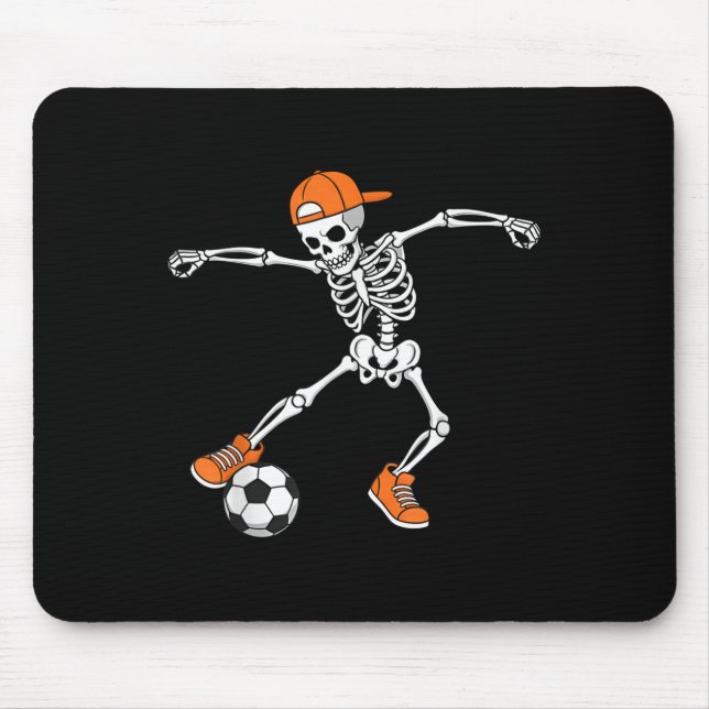 Halloween Soccer Skeleton Football Trick Or Treat  Mouse Pad (Front)