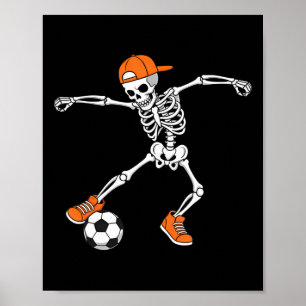 Halloween Soccer Skeleton Footll Trick Or Treat Sp Poster