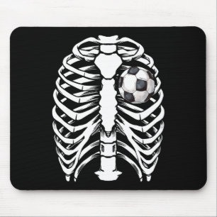 Halloween Soccer Xray Skeleton Costume For Men Wom Mouse Pad