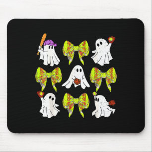 Halloween Softball Ghosts Softball Daughter Girls Mouse Pad