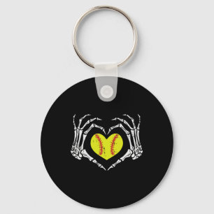 Halloween Softll Heart Skeleton Hands Costume Wome Key Ring
