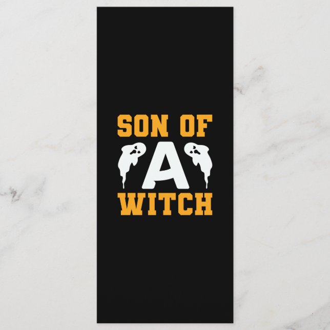 Halloween Son Of A Witch Birthday Menu (Front)