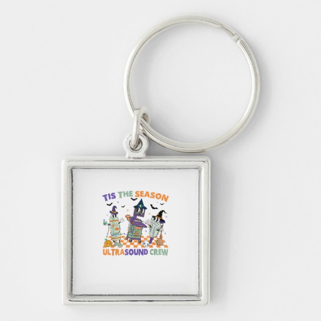 Halloween Sonography Retro Tis The Season Ultrasou Key Ring (Front)