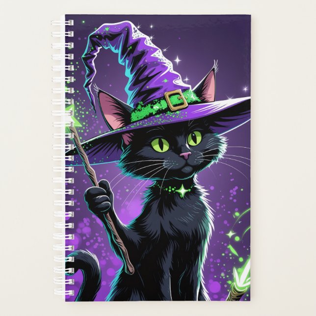 Halloween Sorcerer Cat Planner (Front)