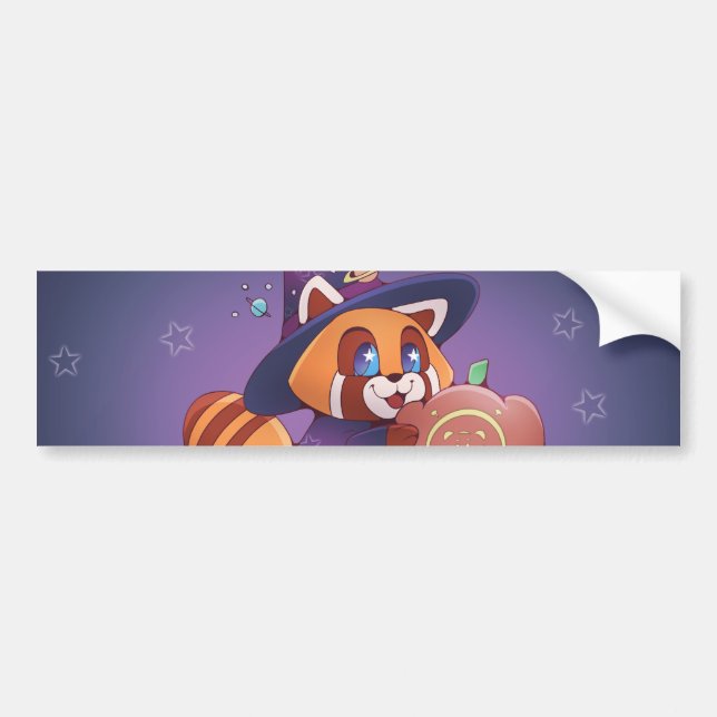 Halloween Space Panda Bumper Sticker (Front)