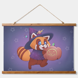 Halloween Space Panda Hanging Tapestry