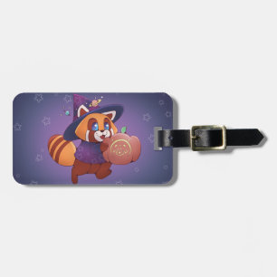 Halloween Space Panda Luggage Tag