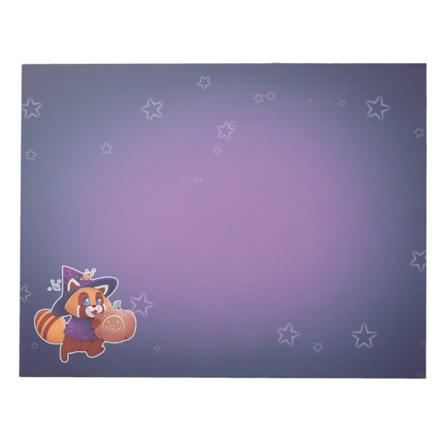 Halloween Space Panda Notepad (Front)