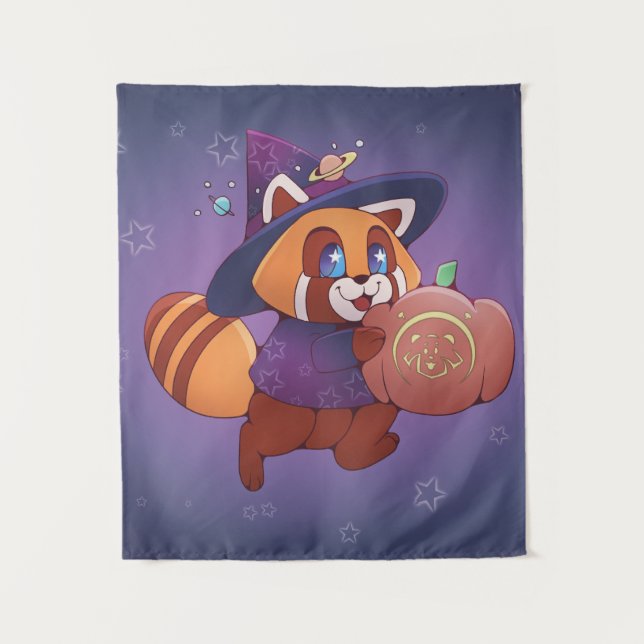 Halloween Space Panda Tapestry (Front)