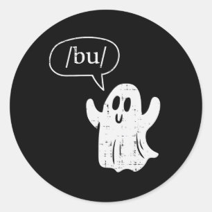 Halloween Speech Therapy Ghost Bu Boo Slp Costume Classic Round Sticker