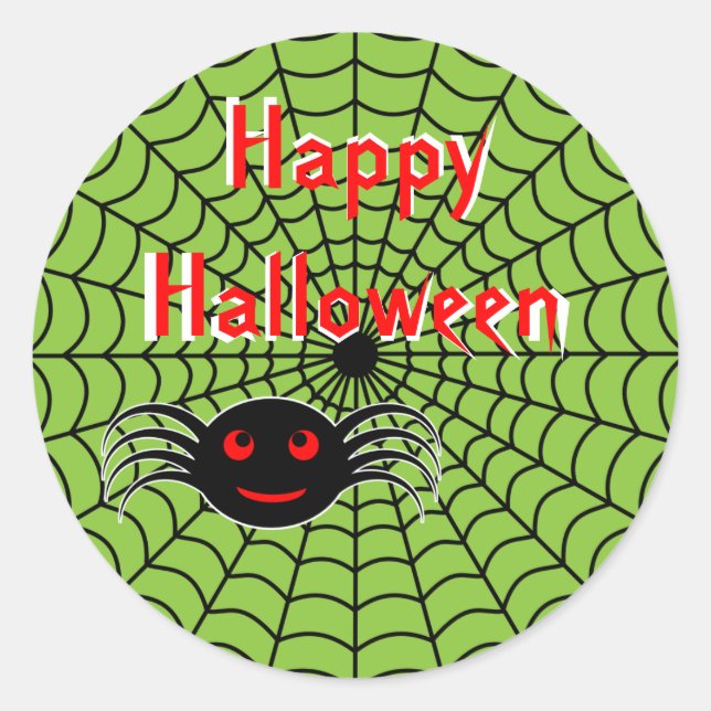 Halloween Spider and Web Stickers (Front)