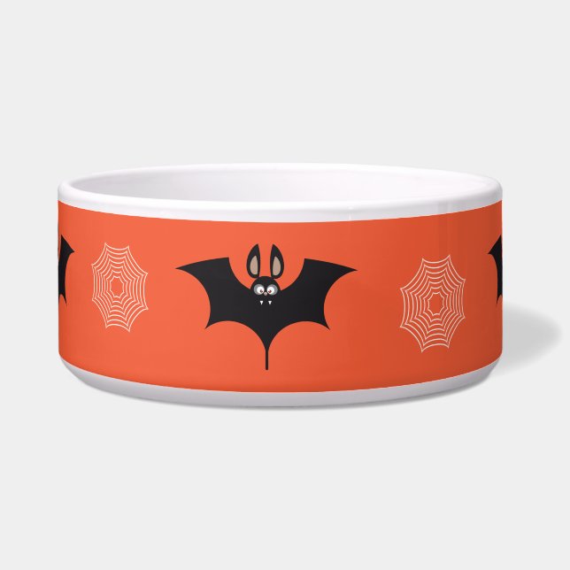 Halloween spider, bat & cobweb pattern (Front)