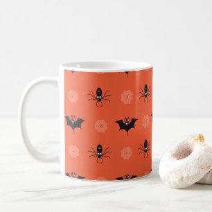 Halloween spider, bat & cobweb pattern Paper Plate Coffee Mug
