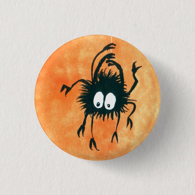 Halloween Spider Button! 3 Cm Round Badge (Front)