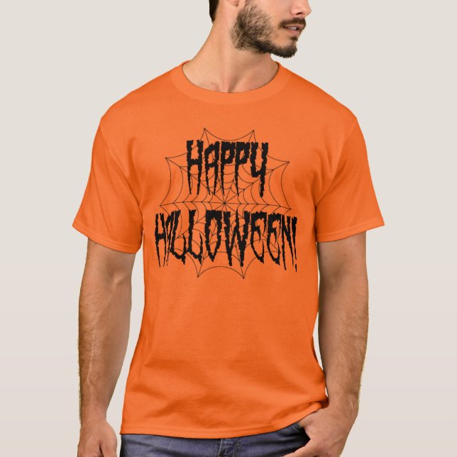 Halloween Spider Fingers and Web T-Shirt (Front)