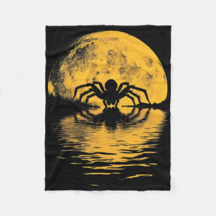 Halloween Spider Full Moon Scary Spooky Costume Pa Fleece Blanket
