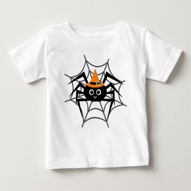 Halloween Spider in Web Tshirts and Gifts (Front)