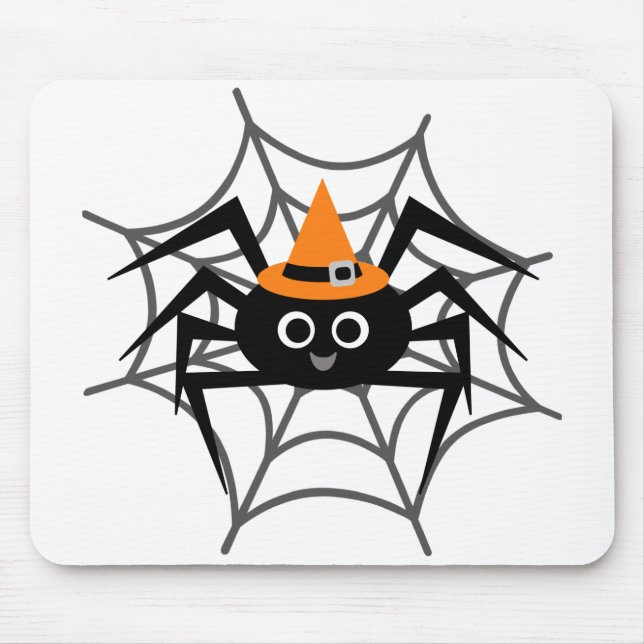 Halloween Spider in Web Tshirts and Gifts Mouse Pad (Front)