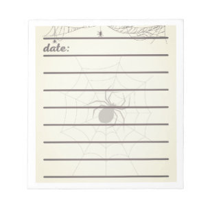 Halloween Spider Journal, Gothic Nature Design Notepad
