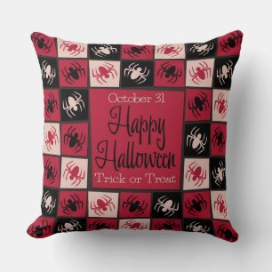 Halloween spider mosaic cushion