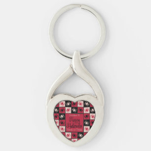 Halloween spider mosaic key ring