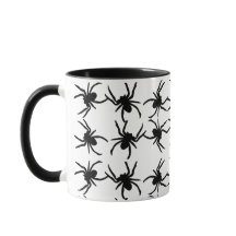 Halloween Spider Mug Black and White