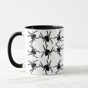 Halloween Spider Mug Black and White