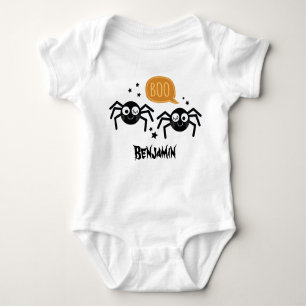 Halloween Spider Personalised Baby T-shirt Baby Bodysuit
