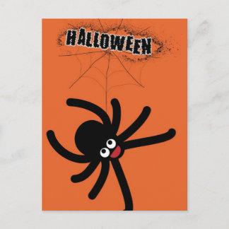 halloween spider postcard