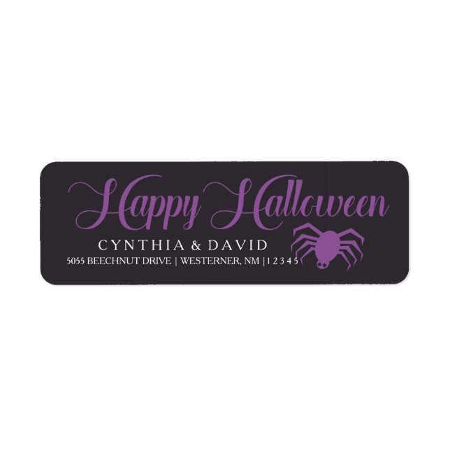 Halloween Spider Return Address Label (Front)