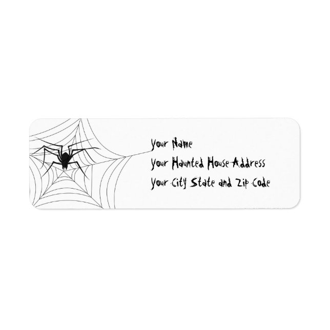 Halloween Spider Return Address Label (Front)