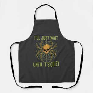 Halloween Spider Skull Quiet Apron
