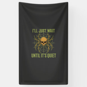 Halloween Spider Skull Quiet Banner