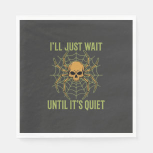Halloween Spider Skull Quiet Napkin