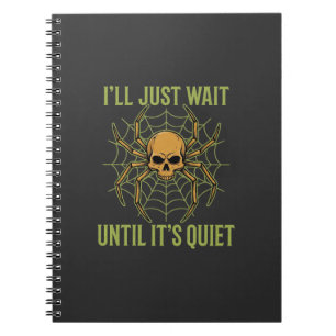 Halloween Spider Skull Quiet Notebook