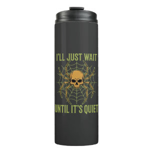 Halloween Spider Skull Quiet Thermal Tumbler