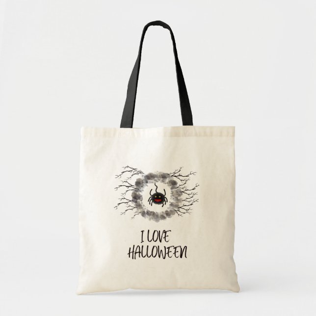 Halloween spider  tote bag (Front)