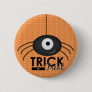 Halloween Spider Trick or Treat Button