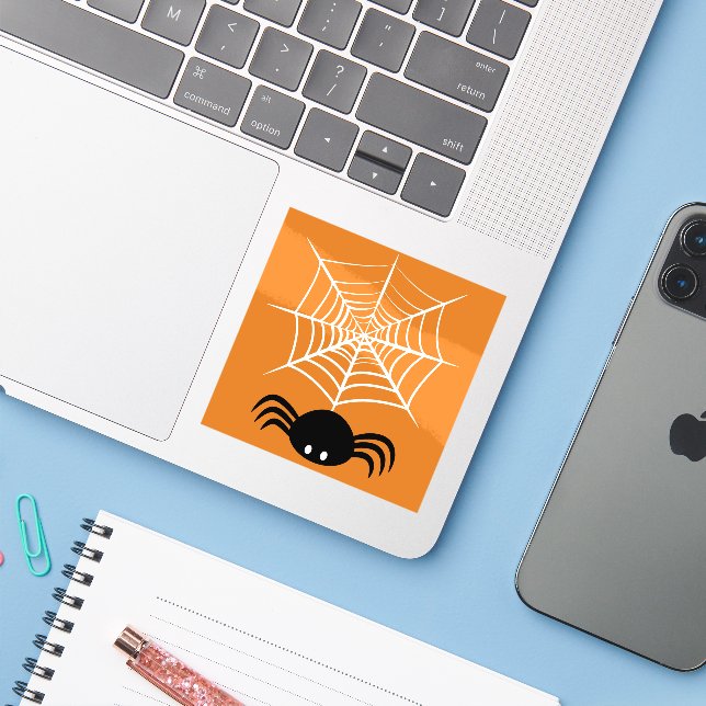 Halloween Spider Web  (Laptop w/ iPhone)