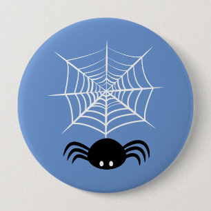 Halloween Spider Web 10 Cm Round Badge